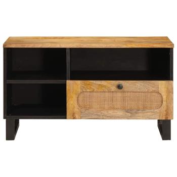 TV-Schränk mit Regal Braun 80 x 33,5 x 46 cm Massivholz Mango