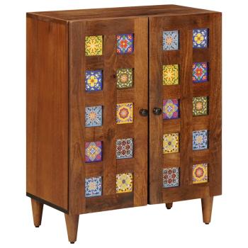 ARDEBO.de - Sideboard Walnuss 60 x 33,5 x 75 cm Massivholz Mango