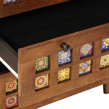 Sideboard Walnuss 60 x 33,5 x 75 cm Massivholz Mango