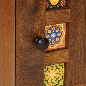 Nachttisch Braun 50 x 33 x 60 cm Massivholz Mango