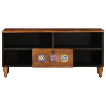 TV-Schränk Walnuss 100 x 33,5 x 46 cm Massivholz Mango