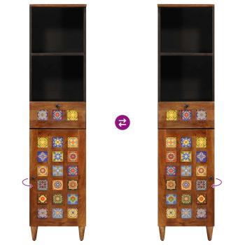 Badezimmerschrank mit Schubladen Walnuss 38 x 33,5 x 160 cm