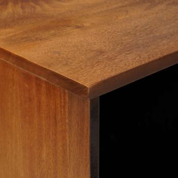 Sideboard mit Tür Walnuss 80 x 33,5 x 75 cm Massivholz Mango