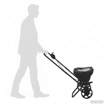 Streuer Schwarz 80 x 46 x 75 cm PVC und Stahl