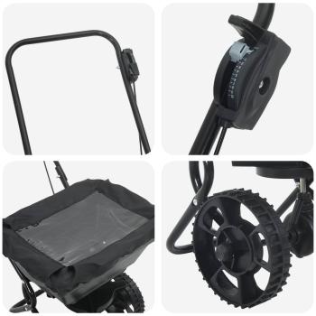 Streuer Schwarz 80 x 46 x 75 cm PVC und Stahl