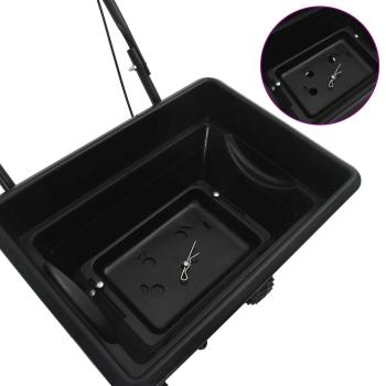 Streuer Schwarz 80 x 46 x 75 cm PVC und Stahl