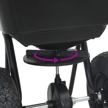 Streuer Schwarz 80,5 x 53 x 78,5 cm PVC und Stahl