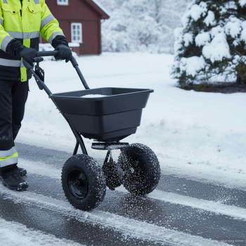 Streuer Schwarz 80,5 x 53 x 78,5 cm PVC und Stahl