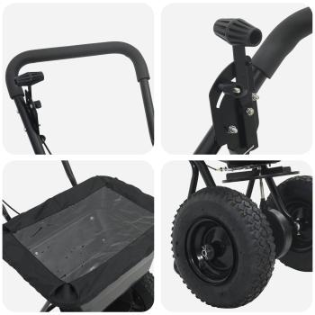 Streuer Schwarz 80,5 x 53 x 78,5 cm PVC und Stahl