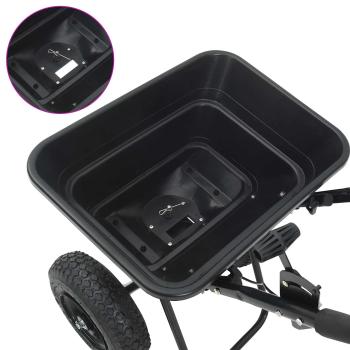 Streuer Schwarz 80,5 x 53 x 78,5 cm PVC und Stahl