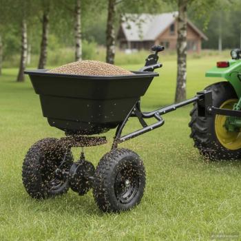 ARDEBO.de - Streuer Schwarz 106 x 53 x 75 cm PVC und Stahl