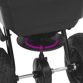 Streuer Schwarz 106 x 53 x 75 cm PVC und Stahl