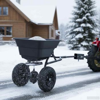 Streuer Schwarz 106 x 53 x 75 cm PVC und Stahl