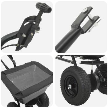 Streuer Schwarz 106 x 53 x 75 cm PVC und Stahl