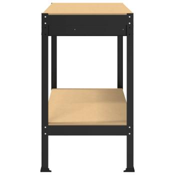 Werkbänke mit Schubladen Schwarz 81 x 41 x 145 cm Holzwerkstoff