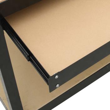 Werkbänke mit Schubladen Schwarz 81 x 41 x 145 cm Holzwerkstoff