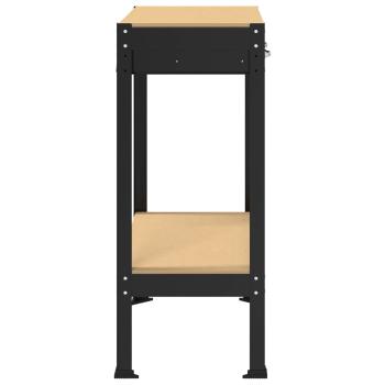 Werkbänke mit Schubladen Schwarz 81 x 41 x 145 cm Holzwerkstoff