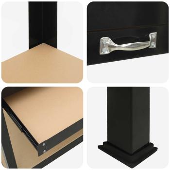 Werkbänke mit Schubladen Schwarz 81 x 41 x 145 cm Holzwerkstoff