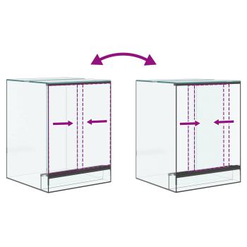 Reptilien- und Amphibienhabitate Weiß 30 x 30 x 40 cm Glas