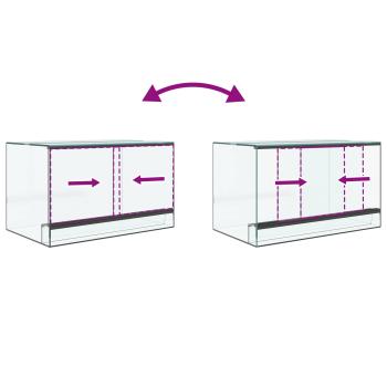 Reptilien- und Amphibienhabitate Weiß 50 x 30 x 30 cm Glas