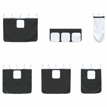 Weiß und Schwarz 90 x 190 cm