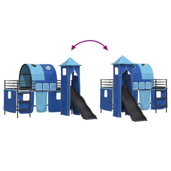 Schwarz und Blau 90 x 201 cm