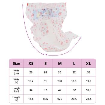 Wegwerf-Hundewindel für Hündinnen 30 pcs Weiß M