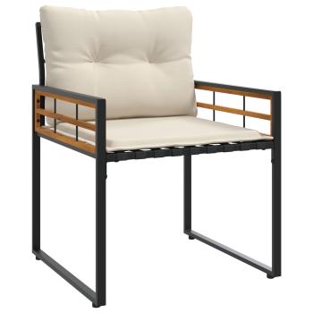 Gartenmöbel Set mit Kissen 3 pcs Creme