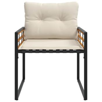 Gartenmöbel Set mit Kissen 3 pcs Creme