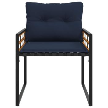 Gartenmöbel Set mit Kissen 3 pcs Marineblau