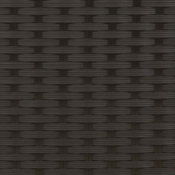 Bank mit Kissen Schwarz und Cremeweiß 115 x 65 x 72 cm Rattan