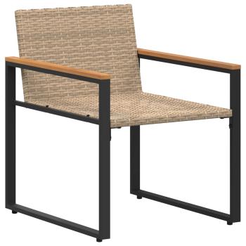 Möbelsets mit Kissen 3 pcs Beige und Cremeweiß Rattan