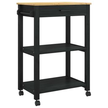 ARDEBO.de - Küchentrolley Uni Schwarz 88,5 x 40 x 60 cm