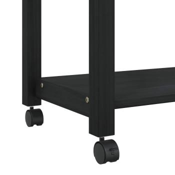 Küchentrolley MONZA Schwarz 60 x 40 x 88,5 cm Massivholz Kiefer