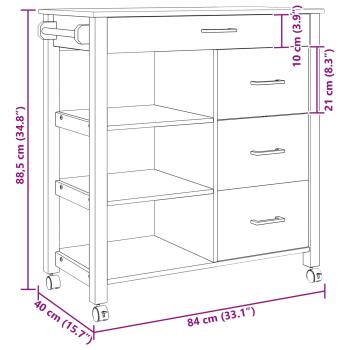 Küchentrolley Schwarz