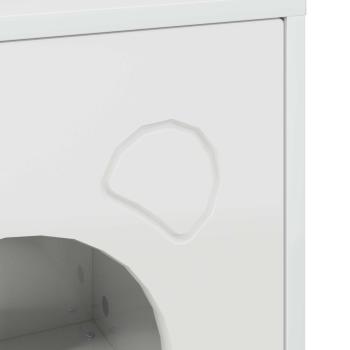 Katzenhaus Glänzend Weiß 42,5 x 40 x 52,5 cm Holzwerkstoff