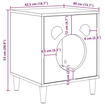 Katzenhaus Altholz 42,5 x 40 x 52,5 cm Holzwerkstoff