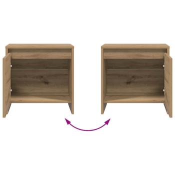 Nachttisch Kunsthandwerk Eiche 45 x 34 x 44,5 cm Holzwerkstoff