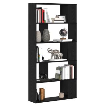 Bücherregal 80 x 24 x 159 cm Holzwerkstoff Schwarz Eichen-Optik