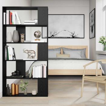 Bücherregal 80 x 24 x 159 cm Holzwerkstoff Schwarz Eichen-Optik