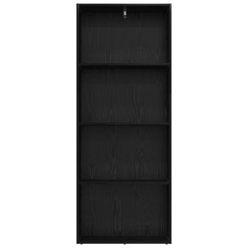 Bücherregal Schwarz Eichen-Optik 60 x 30 x 151,5 cm