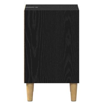 Bettschrank Schwarz Eichen-Optik 40 x 30 x 50 cm Holzwerkstoff