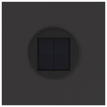 Solar LED Wegeleuchte 2 pcs Schwarz Kalt gewalzter Stahl