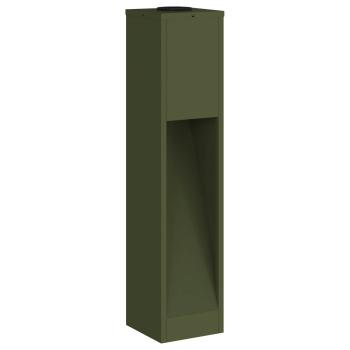 Solar LED Wegeleuchte 2 pcs Olive Grün Kalt gewalzter Stahl