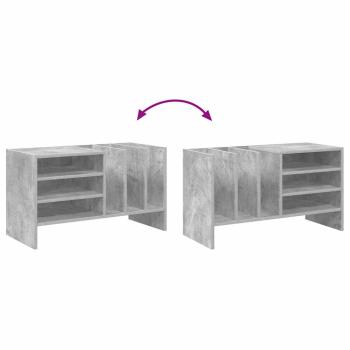 Schallplattenschrank Beton Grau 78,5 x 35 x 45 cm Holzwerkstoff