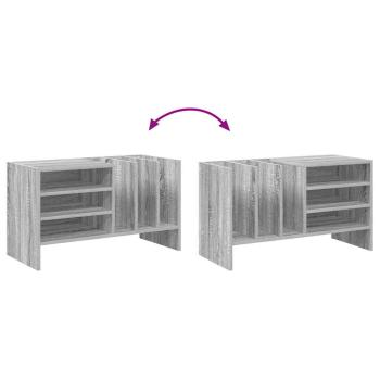 Schallplattenschrank mit Regal Graues Sonoma 78,5 x 35 x 45 cm