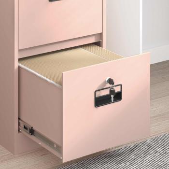 Aktenschrank Rosa 44 x 50 x 106,5 cm Kaltgewalzter Stahl