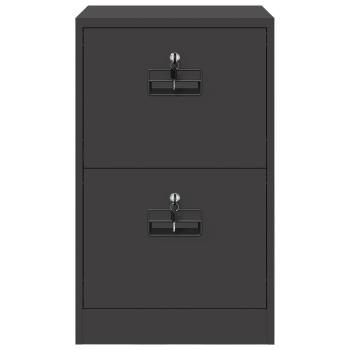 Aktenschrank Schwarz 44 x 50 x 106,5 cm Kaltgewalzter Stahl
