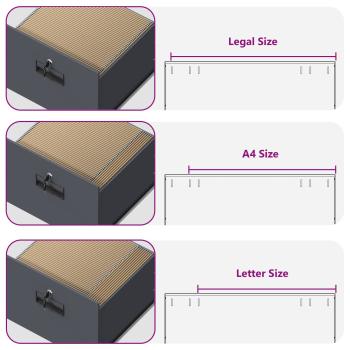 Aktenschrank Anthrazit 44 x 50 x 106,5 cm Kaltgewalzter Stahl