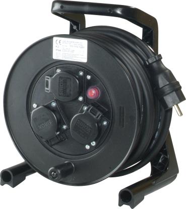 ARDEBO.de - JumboXS-Kabeltrommel 25m H07RN-F 3G1,5 qmm schwarz